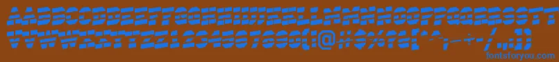 Шрифт ACampusstripup – синие шрифты на коричневом фоне