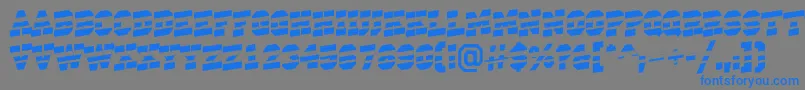ACampusstripup Font – Blue Fonts on Gray Background