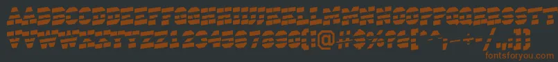 ACampusstripup Font – Brown Fonts on Black Background