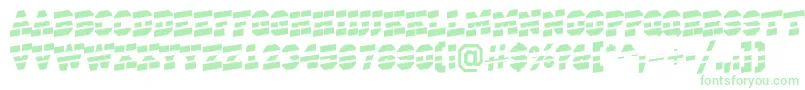 フォントACampusstripup – 白い背景に緑のフォント