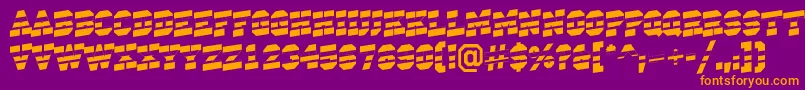 ACampusstripup Font – Orange Fonts on Purple Background