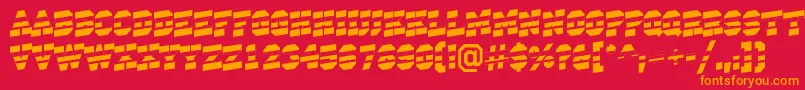 ACampusstripup Font – Orange Fonts on Red Background