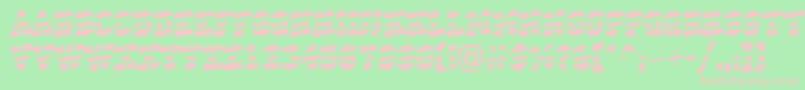 ACampusstripup Font – Pink Fonts on Green Background