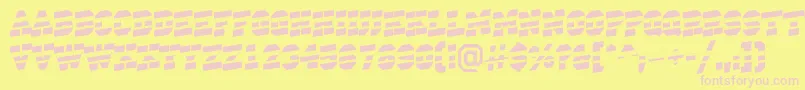 Czcionka ACampusstripup – różowe czcionki na żółtym tle