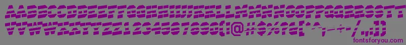 Шрифт ACampusstripup – фиолетовые шрифты на сером фоне
