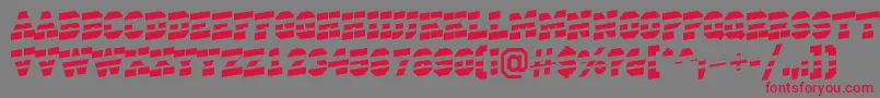 ACampusstripup Font – Red Fonts on Gray Background