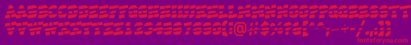 ACampusstripup Font – Red Fonts on Purple Background