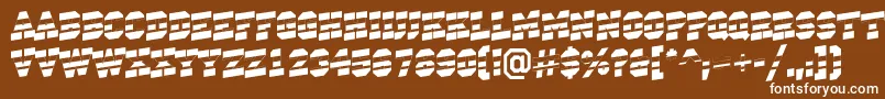 Шрифт ACampusstripup – белые шрифты на коричневом фоне