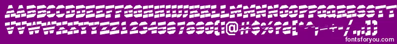 Fonte ACampusstripup – fontes brancas em um fundo violeta