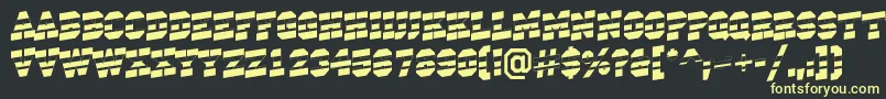 ACampusstripup Font – Yellow Fonts on Black Background
