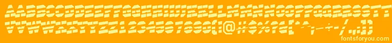 ACampusstripup Font – Yellow Fonts on Orange Background