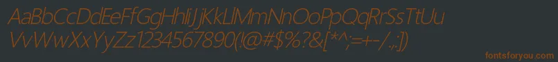 LightItalic Font – Brown Fonts on Black Background