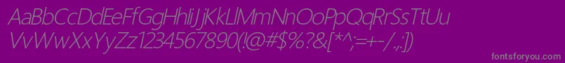 LightItalic Font – Gray Fonts on Purple Background
