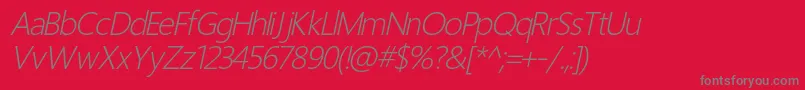 LightItalic Font – Gray Fonts on Red Background