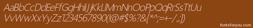 LightItalic Font – Pink Fonts on Brown Background