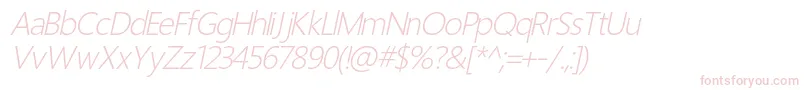 LightItalic Font – Pink Fonts on White Background