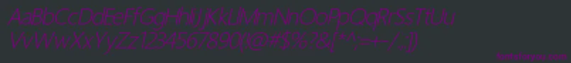 fuente LightItalic – Fuentes Moradas Sobre Fondo Negro