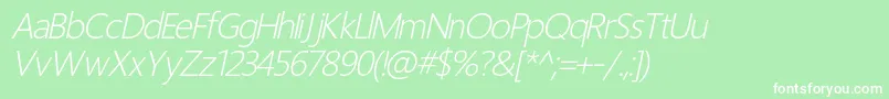 LightItalic Font – White Fonts on Green Background