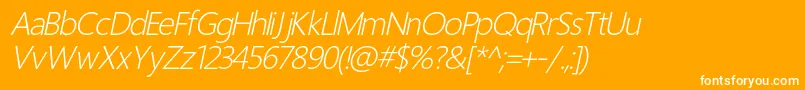 LightItalic Font – White Fonts on Orange Background
