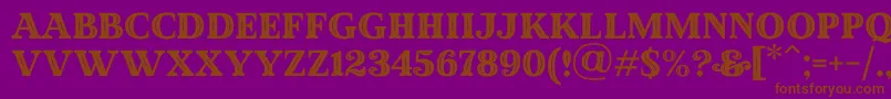 MadeWinterInlinePersonalUse-Schriftart – Braune Schriften auf violettem Hintergrund