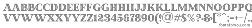 Шрифт MadeWinterInlinePersonalUse – серые шрифты на белом фоне