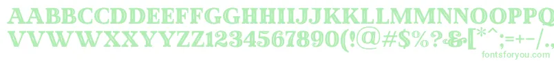 MadeWinterInlinePersonalUse Font – Green Fonts on White Background