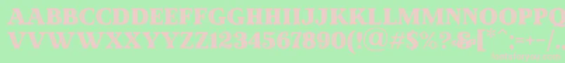 MadeWinterInlinePersonalUse-fontti – vaaleanpunaiset fontit vihreällä taustalla