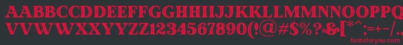 MadeWinterInlinePersonalUse Font – Red Fonts on Black Background