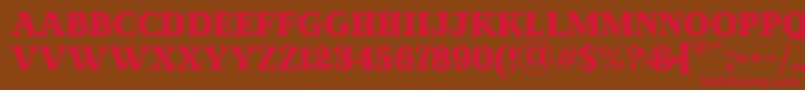 MadeWinterInlinePersonalUse Font – Red Fonts on Brown Background