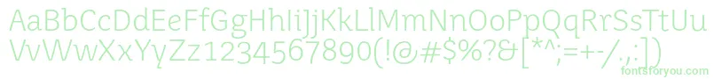 Juvenislight Font – Green Fonts on White Background