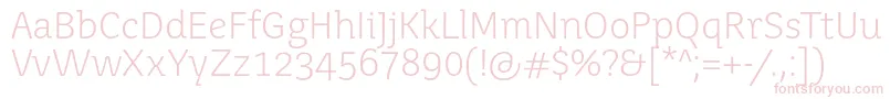 Juvenislight Font – Pink Fonts on White Background
