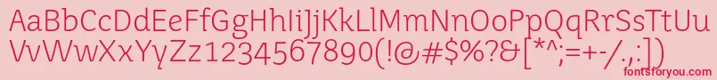 Juvenislight Font – Red Fonts on Pink Background