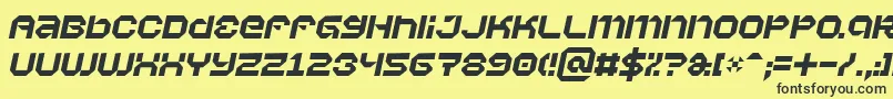 VaporbyteItalic Font – Black Fonts on Yellow Background