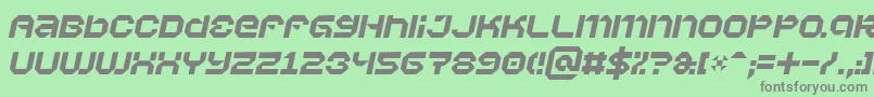 Fonte VaporbyteItalic – fontes cinzas em um fundo verde