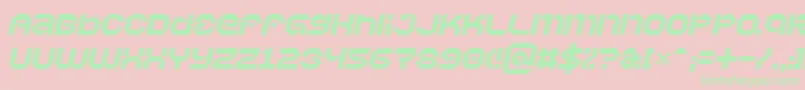 VaporbyteItalic Font – Green Fonts on Pink Background