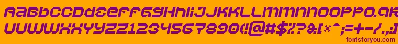 VaporbyteItalic Font – Purple Fonts on Orange Background