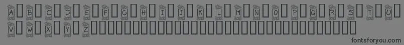 フォントKrFlowerFrame – 黒い文字の灰色の背景
