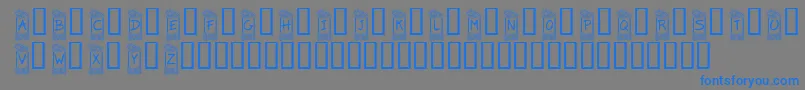 KrFlowerFrame Font – Blue Fonts on Gray Background