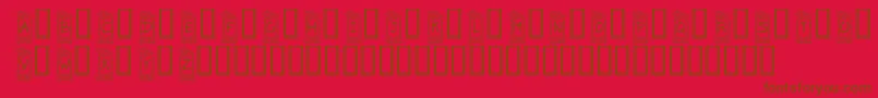 KrFlowerFrame Font – Brown Fonts on Red Background