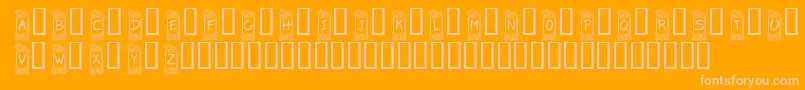 KrFlowerFrame Font – Pink Fonts on Orange Background