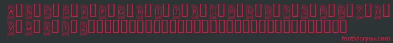 Шрифт KrFlowerFrame – красные шрифты на чёрном фоне