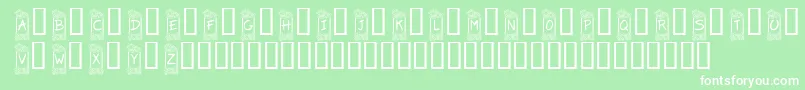 KrFlowerFrame Font – White Fonts on Green Background