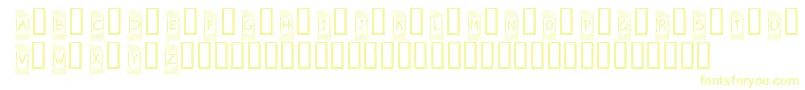 KrFlowerFrame Font – Yellow Fonts on White Background