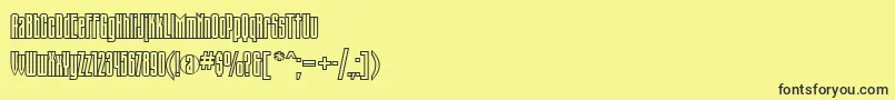 TauerncttRegular Font – Black Fonts on Yellow Background