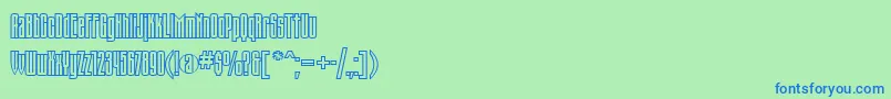 フォントTauerncttRegular – 青い文字は緑の背景です。