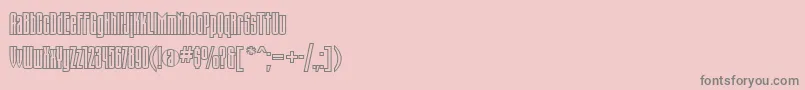 TauerncttRegular-fontti – harmaat kirjasimet vaaleanpunaisella taustalla