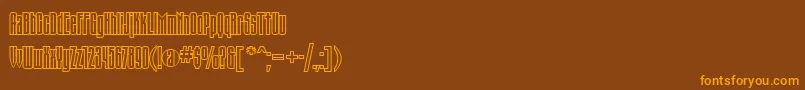 TauerncttRegular Font – Orange Fonts on Brown Background