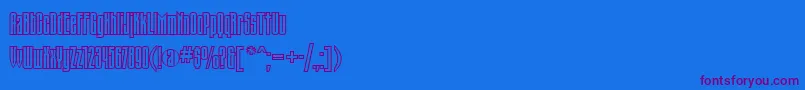 TauerncttRegular Font – Purple Fonts on Blue Background