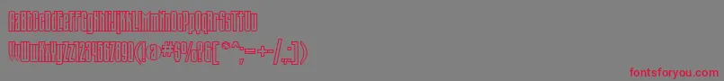 TauerncttRegular Font – Red Fonts on Gray Background