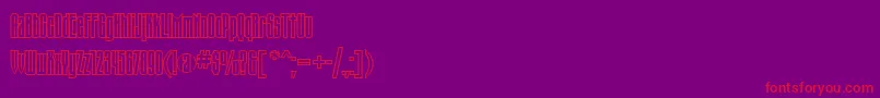TauerncttRegular-Schriftart – Rote Schriften auf violettem Hintergrund